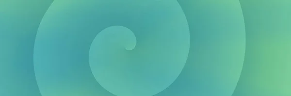 Blue and green spiral abstract banner background with smooth tonal transitions.