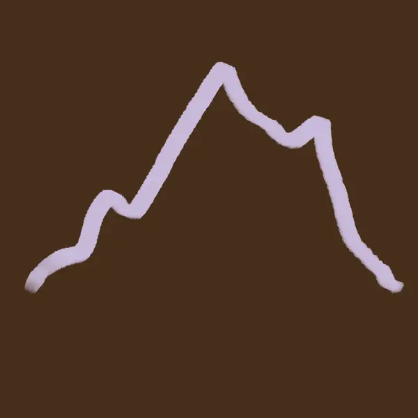 Rough purple mountain outline on brown background