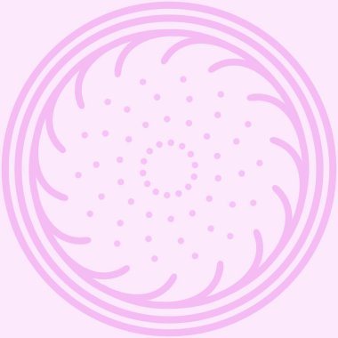 Açık pembe arkaplanda soyut yuvarlak pembe tasarım