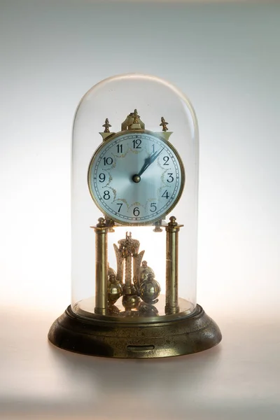 antique glass dome clock, vintage, time