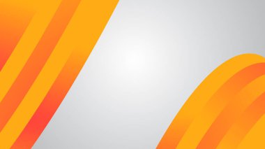 Arkaplan veya sunum için turuncu ve beyaz gradyan arkaplan duvar kağıdı vektör resmi