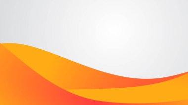 Arkaplan veya sunum için turuncu ve beyaz gradyan arkaplan duvar kağıdı vektör resmi
