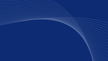 Arkaplan veya sunum için eğri çizgisi olan mavi gradyan duvar kağıdı