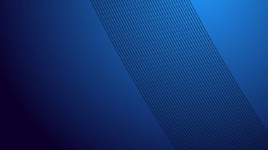 Arkaplan veya sunum için eğri çizgisi olan mavi gradyan duvar kağıdı