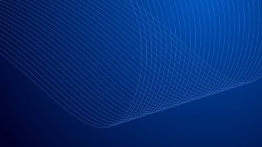 Arkaplan veya sunum için eğri çizgisi olan mavi gradyan duvar kağıdı