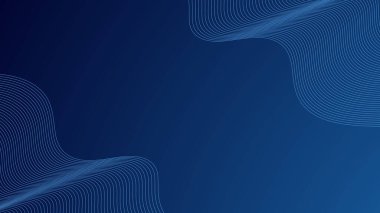 Arkaplan veya sunum için eğri çizgisi olan mavi gradyan duvar kağıdı