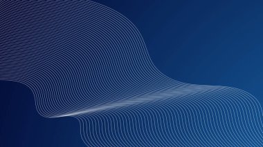 Arkaplan veya sunum için eğri çizgisi olan mavi gradyan duvar kağıdı