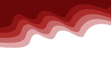 Basit kırmızı arkaplan vektör tasarımı. Web sitesi ve sunum için pürüzsüz dalga arkaplan minimalisti. soyut kırmızı duvar kağıdı tasarım için modern arkaplan