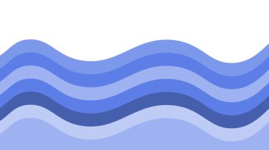 Mavi okyanus dalgası arka plan duvar kağıdı vektör görüntüsü. Arkaplan veya sunum için grafik dalga tasarımı