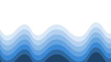 Mavi okyanus dalgası arka plan duvar kağıdı vektör görüntüsü. Arkaplan veya sunum için grafik dalga tasarımı