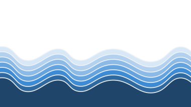 Mavi okyanus dalgası arka plan duvar kağıdı vektör görüntüsü. Arkaplan veya sunum için grafik dalga tasarımı