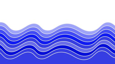 Mavi okyanus dalgası arka plan duvar kağıdı vektör görüntüsü. Arkaplan veya sunum için grafik dalga tasarımı