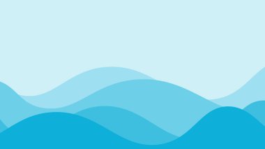 Mavi okyanus dalgası arka plan duvar kağıdı vektör görüntüsü. Arkaplan veya sunum için grafik dalga tasarımı