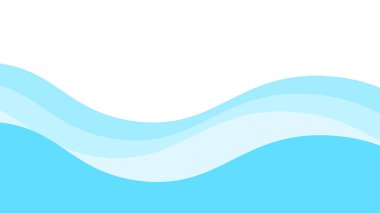 Mavi okyanus dalgası arka plan duvar kağıdı vektör görüntüsü. Arkaplan veya sunum için grafik dalga tasarımı