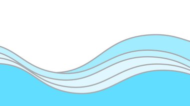 Mavi okyanus dalgası arka plan duvar kağıdı vektör görüntüsü. Arkaplan veya sunum için grafik dalga tasarımı