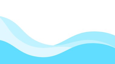 Mavi okyanus dalgası arka plan duvar kağıdı vektör görüntüsü. Arkaplan veya sunum için grafik dalga tasarımı