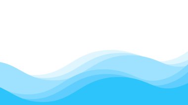 Mavi okyanus dalgası arka plan duvar kağıdı vektör görüntüsü. Arkaplan veya sunum için grafik dalga tasarımı