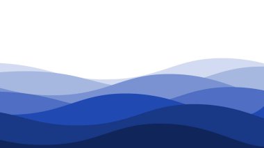 Mavi okyanus dalgası arka plan duvar kağıdı vektör görüntüsü. Arkaplan veya sunum için grafik dalga tasarımı