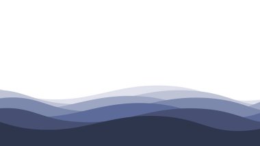 Mavi okyanus dalgası arka plan duvar kağıdı vektör görüntüsü. Arkaplan veya sunum için grafik dalga tasarımı