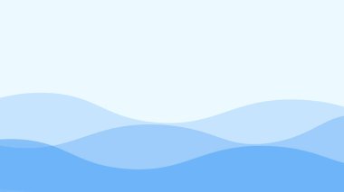 Mavi okyanus dalgası arka plan duvar kağıdı vektör görüntüsü. Arkaplan veya sunum için grafik dalga tasarımı