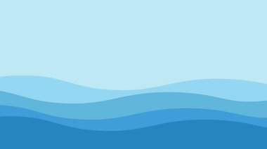 Mavi okyanus dalgası arka plan duvar kağıdı vektör görüntüsü. Arkaplan veya sunum için grafik dalga tasarımı