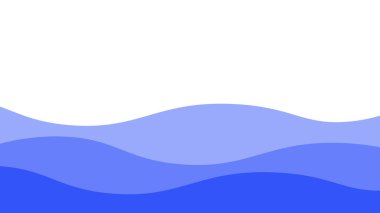 Mavi okyanus dalgası arka plan duvar kağıdı vektör görüntüsü. Arkaplan veya sunum için grafik dalga tasarımı