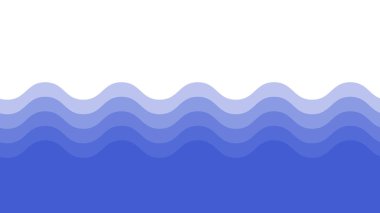 Mavi okyanus dalgası arka plan duvar kağıdı vektör görüntüsü. Arkaplan veya sunum için grafik dalga tasarımı