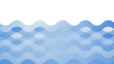 Mavi okyanus dalgası arka plan duvar kağıdı vektör görüntüsü. Arkaplan veya sunum için grafik dalga tasarımı