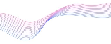 Grafik tasarım dekorasyonu veya arkaplan tasarımı için dalga elemanı tasarımı vektör resmi