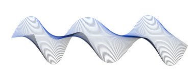 Grafik tasarım dekorasyonu veya arkaplan tasarımı için dalga elemanı tasarımı vektör resmi