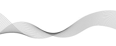 Grafik tasarım dekorasyonu veya arkaplan tasarımı için dalga elemanı tasarımı vektör resmi