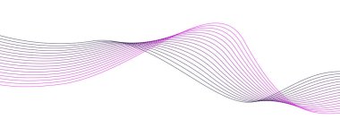 Grafik tasarım dekorasyonu veya arkaplan tasarımı için dalga elemanı tasarımı vektör resmi