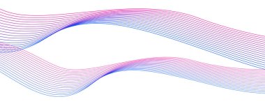 Grafik tasarım dekorasyonu veya arkaplan tasarımı için dalga elemanı tasarımı vektör resmi