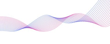 Grafik tasarım dekorasyonu veya arkaplan tasarımı için dalga elemanı tasarımı vektör resmi