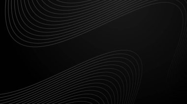 Arkaplan veya sunum için eğri çizgisi olan siyah soyut gradyan duvar kağıdı tasarım vektör resmi
