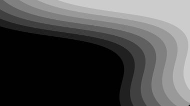 Arkaplan veya sunum için eğri çizgisi olan siyah soyut gradyan duvar kağıdı tasarım vektör resmi