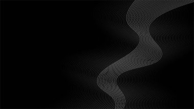 Arkaplan veya dekorasyon için Siyah Arkaplan Çizgileri vektör resim soyut duvar kağıdı