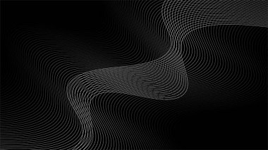 Arkaplan veya dekorasyon için Siyah Arkaplan Çizgileri vektör resim soyut duvar kağıdı