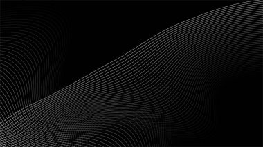 Arkaplan veya dekorasyon için Siyah Arkaplan Çizgileri vektör resim soyut duvar kağıdı
