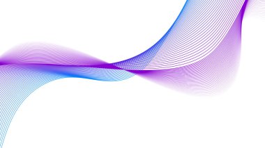 Arkaplan veya sunum için gradyan renk içeren mavi mor ve beyaz soyut çizgi arkaplanı