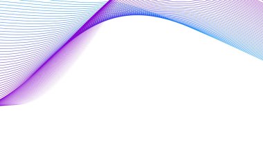 Arkaplan veya sunum için gradyan renk içeren mavi mor ve beyaz soyut çizgi arkaplanı