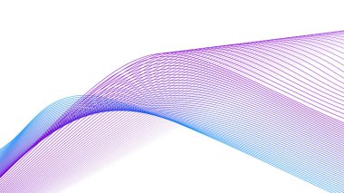 Arkaplan veya sunum için gradyan renk içeren mavi mor ve beyaz soyut çizgi arkaplanı