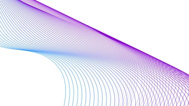 Arkaplan veya sunum için gradyan renk içeren mavi mor ve beyaz soyut çizgi arkaplanı
