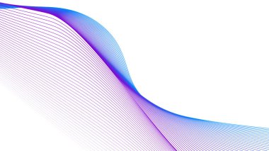 Arkaplan veya sunum için gradyan renk içeren mavi mor ve beyaz soyut çizgi arkaplanı