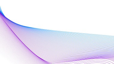 Arkaplan veya sunum için gradyan renk içeren mavi mor ve beyaz soyut çizgi arkaplanı