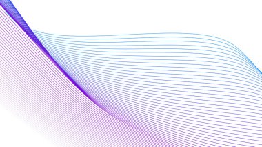 Arkaplan veya sunum için gradyan renk içeren mavi mor ve beyaz soyut çizgi arkaplanı