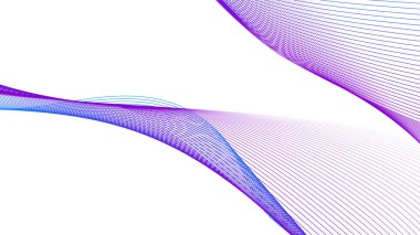 Arkaplan veya sunum için gradyan renk içeren mavi mor ve beyaz soyut çizgi arkaplanı