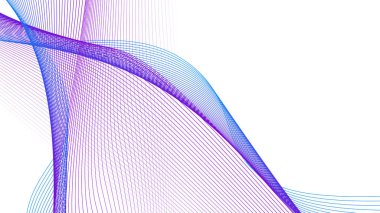 Arkaplan veya sunum için gradyan renk içeren mavi mor ve beyaz soyut çizgi arkaplanı