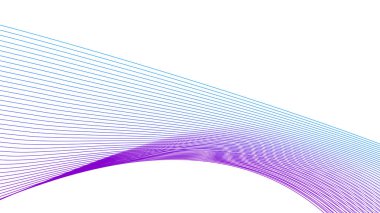 Arkaplan veya sunum için gradyan renk içeren mavi mor ve beyaz soyut çizgi arkaplanı