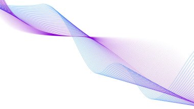 Arkaplan veya sunum için gradyan renk içeren mavi mor ve beyaz soyut çizgi arkaplanı